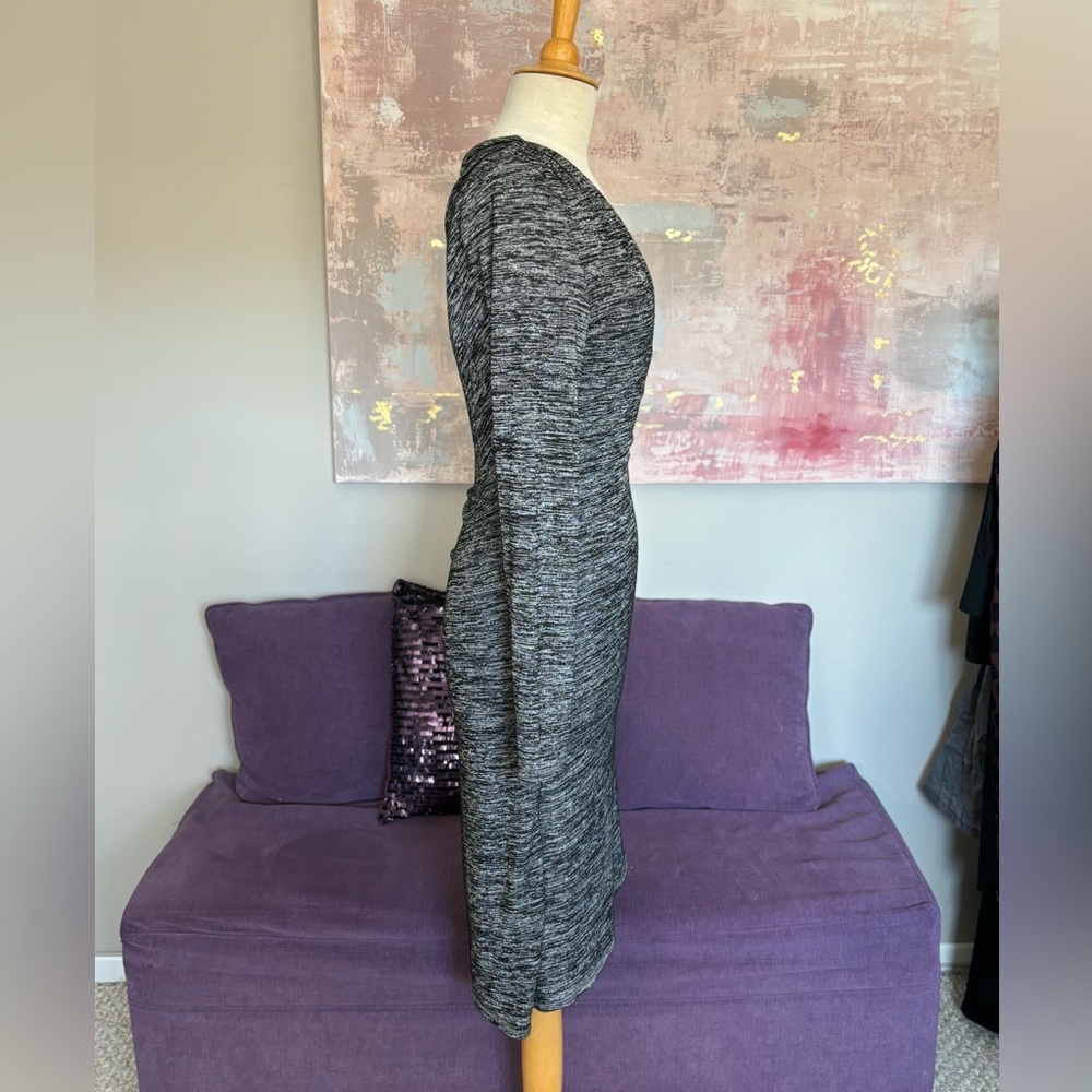 Guess by Marciano Rakel Long-Sleeve Wrap Dress‎ Two Tone Gray Size M - Picture 11 of 13